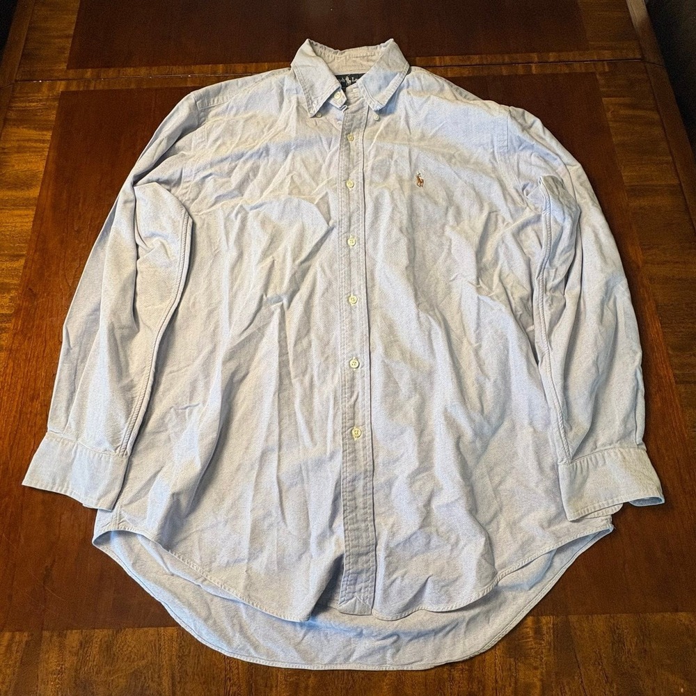 Ralph Lauren Yarmouth Oxford Button Down Shirt Blue 16-33